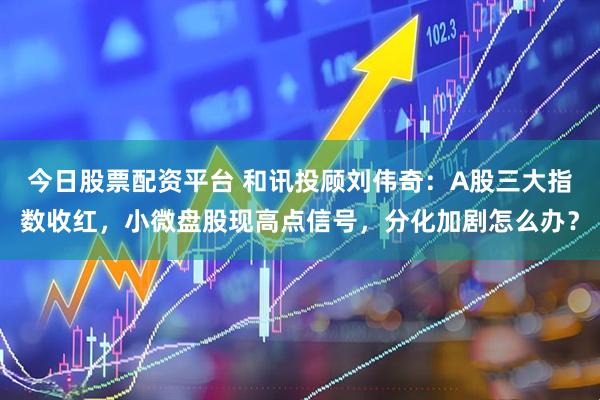 今日股票配资平台 和讯投顾刘伟奇：A股三大指数收红，小微盘股现高点信号，分化加剧怎么办？