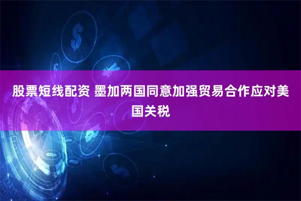 股票短线配资 墨加两国同意加强贸易合作应对美国关税